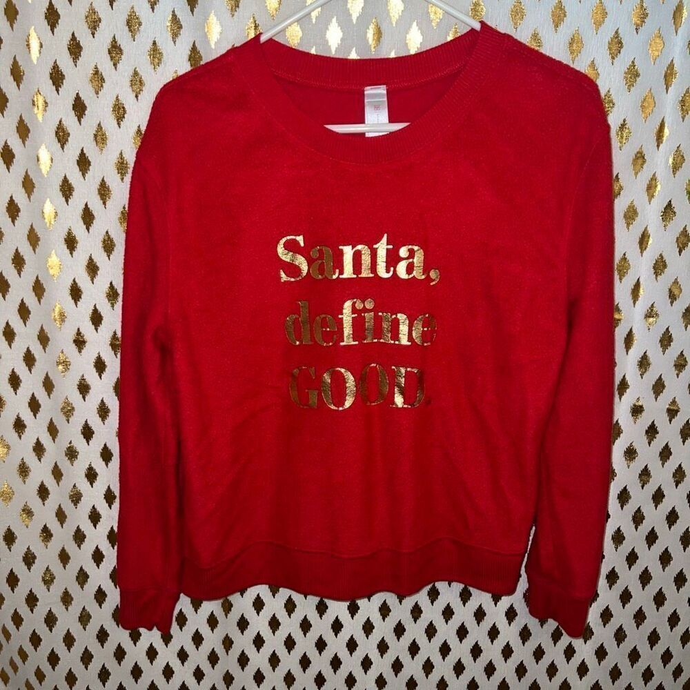 Christmas ugly sweater Santa define good size M
